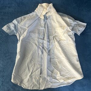 Crewcuts Blue and White Casual Button Down Shirt